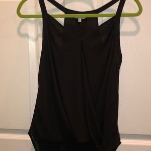 Black flowy tank